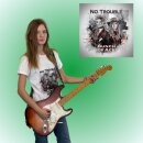 Bunch of Ace Damen Fan-Shirt No Trouble XXL-Weiß