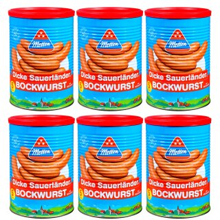 Metten Dicke Sauerländer - Bockwurst  (6x5x100g) 3kg
