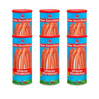 Metten Dicke Sauerländer - Wiener Würstchen (6x6x55g) 1,98kg