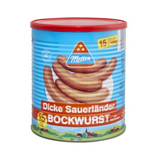 Metten Dicke Sauerländer - Bockwurst BigBox (15x100g) 2 x 1,5kg